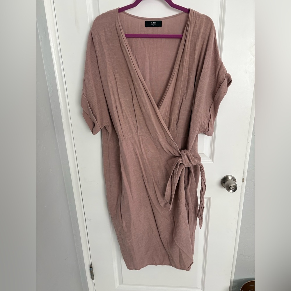 Able Cady Wrap Dress in Soft Rose Pink Size 1X - Picture 5 of 8